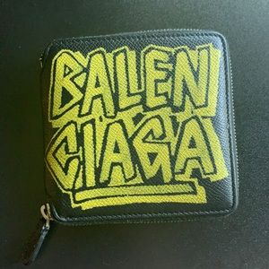 Balenciaga men graffiti wallet